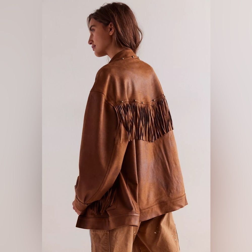 New Free People x We The Free Knox Vegan Fringe Jacket Size L